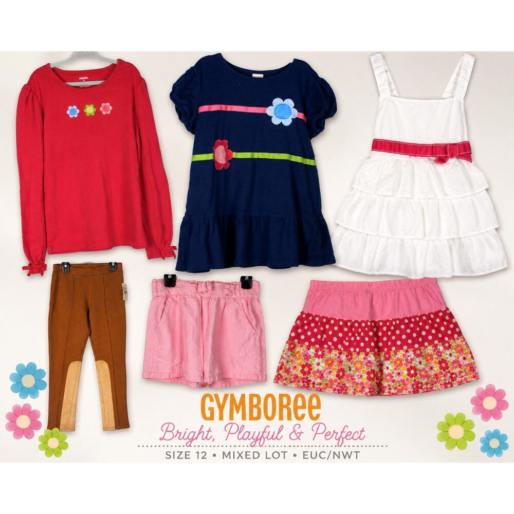 Gymboree Girls Mixed Lot Size 12 – Bright Playful & Perfect – EUC/NWT